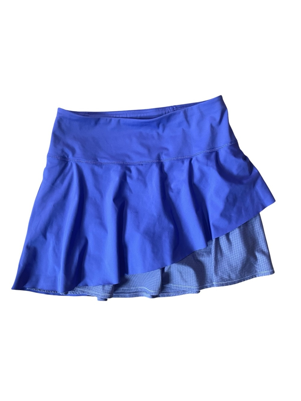TT3- Medium Athleta Royal Blue Asymmetrical Athletic Skirt with Built-In Short